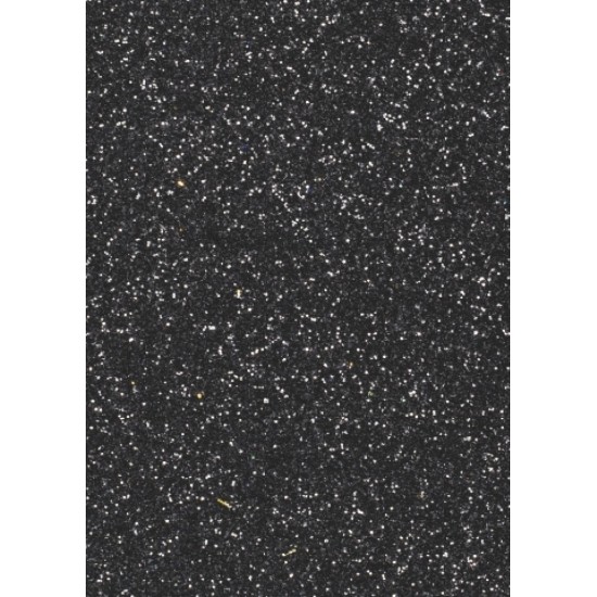 Αφρώδες φύλλο με glitter 30cm x 20cm 2mm - Μαύρο Αφρώδες φύλλο με glitter 30cm x 20cm 2mm - Μαύρο