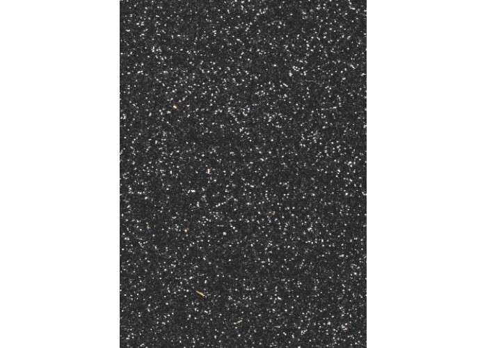 Αφρώδες φύλλο με glitter 30cm x 20cm 2mm - Μαύρο Αφρώδες φύλλο με glitter 30cm x 20cm 2mm - Μαύρο