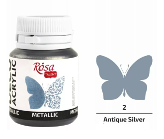 Ακρυλικό μεταλλικό χρώμα Antique silver 20ml Ακρυλικό μεταλλικό χρώμα Antique silver 20ml
