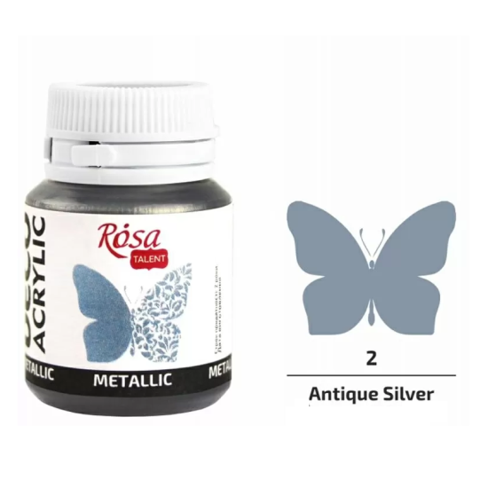 Ακρυλικό μεταλλικό χρώμα Antique silver 20ml Ακρυλικό μεταλλικό χρώμα Antique silver 20ml