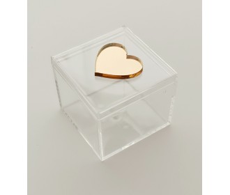Plexiglass κουτάκι  5,5cm  με διακοσμητικό στοιχείο plexiglass καρδιά μεγάλη Plexiglass κουτάκι  5,5cm  με διακοσμητικό στοιχείο plexiglass καρδιά μεγάλη
