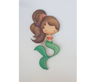 Γοργόνα #3 εκτύπωση σε ξύλο Γοργόνα #3 εκτύπωση σε ξύλο