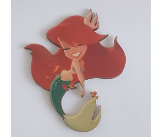 Γοργόνα #4 εκτύπωση σε ξύλο Γοργόνα #4 εκτύπωση σε ξύλο