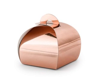 Ροζ Χρυσό καμπυλωτό κουτάκι για μπομπονιέρα Ροζ Χρυσό καμπυλωτό κουτάκι για μπομπονιέρα