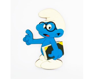 Στρουμφάκι #3 εκτύπωση σε ξύλο Στρουμφάκι #3 εκτύπωση σε ξύλο