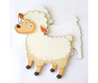 Βιβλίο Ευχών Προβατάκι Με Έγχρωμη Εκτύπωση Σε Ξύλο 30cm 15φύλλα ( 30 σελίδες) + διακοσμητικό όνομα + Κάνε μια ευχή