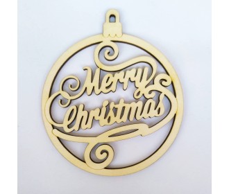 Ξύλινο διακοσμητικό Merry Christmas #1 Ξύλινο διακοσμητικό Merry Christmas #1