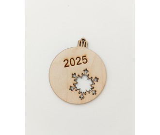 Ξύλινο διακοσμητικό Χιονονιφάδα 2026 Ξύλινο διακοσμητικό Χιονονιφάδα 2026