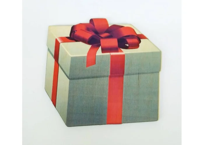 Ξύλινο Έγχρωμο διακοσμητικό στοιχείο Gift Box