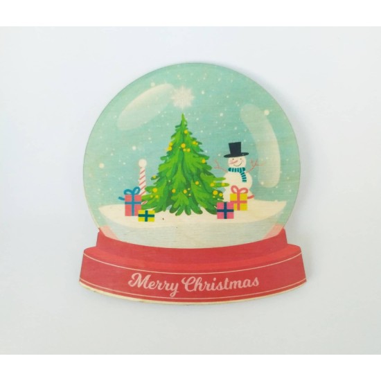 Ξύλινο Έγχρωμο διακοσμητικό στοιχείο Christmas Glass Ball #3 Ξύλινο Έγχρωμο διακοσμητικό στοιχείο Christmas Glass Ball #3
