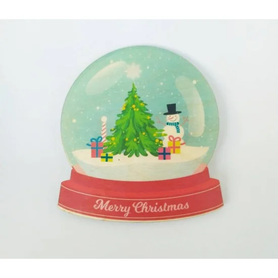 Ξύλινο Έγχρωμο διακοσμητικό στοιχείο Christmas Glass Ball #3