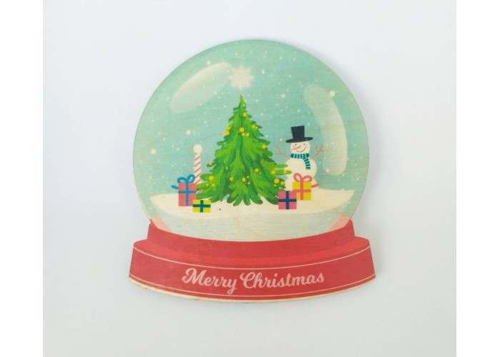 Ξύλινο Έγχρωμο διακοσμητικό στοιχείο Christmas Glass Ball #3 Ξύλινο Έγχρωμο διακοσμητικό στοιχείο Christmas Glass Ball #3