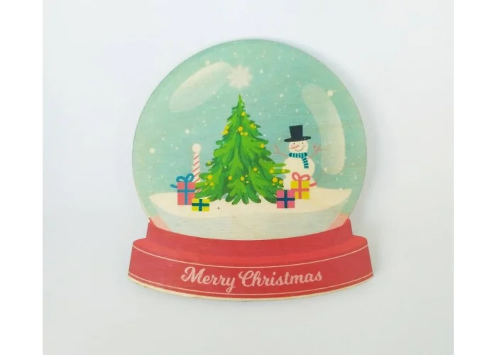 Ξύλινο Έγχρωμο διακοσμητικό στοιχείο Christmas Glass Ball #3