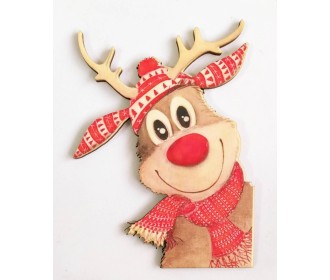 Ξύλινο Έγχρωμο διακοσμητικό στοιχείο Christmas #18 Ξύλινο Έγχρωμο διακοσμητικό στοιχείο Christmas #18