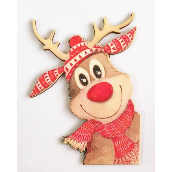 Ξύλινο Έγχρωμο διακοσμητικό στοιχείο Christmas #18 Ξύλινο Έγχρωμο διακοσμητικό στοιχείο Christmas #18