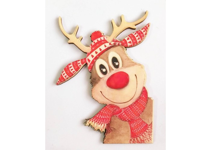 Ξύλινο Έγχρωμο διακοσμητικό στοιχείο Christmas #18 Ξύλινο Έγχρωμο διακοσμητικό στοιχείο Christmas #18