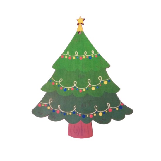 Ξύλινο Έγχρωμο διακοσμητικό στοιχείο Christmas #21 Ξύλινο Έγχρωμο διακοσμητικό στοιχείο Christmas #21