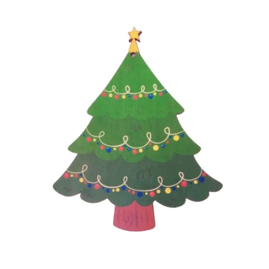 Ξύλινο Έγχρωμο διακοσμητικό στοιχείο Christmas #21