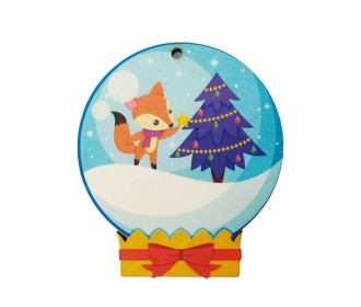 Ξύλινο Έγχρωμο διακοσμητικό στοιχείο Christmas #27 Ξύλινο Έγχρωμο διακοσμητικό στοιχείο Christmas #27