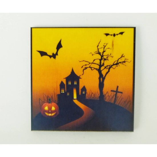 Ξύλινο Έγχρωμο διακοσμητικό στοιχείο Halloween #4 Ξύλινο Έγχρωμο διακοσμητικό στοιχείο Halloween #4