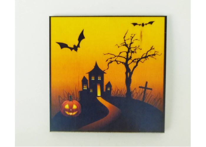 Ξύλινο Έγχρωμο διακοσμητικό στοιχείο Halloween #4 Ξύλινο Έγχρωμο διακοσμητικό στοιχείο Halloween #4