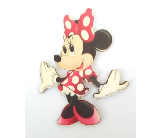 Minnie #8 εκτύπωση σε ξύλο