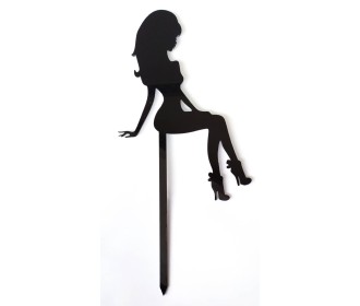 Plexiglass Cake Topper Γυναίκα 15εκ.