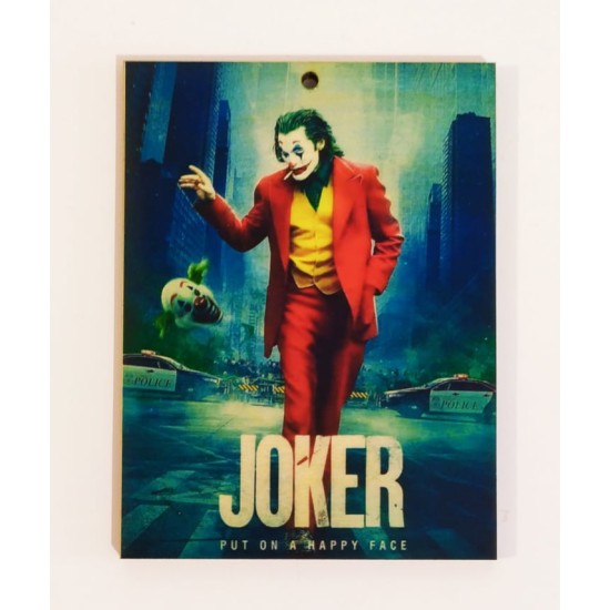 Καδράκι Joker εκτύπωση σε ξύλο Καδράκι Joker εκτύπωση σε ξύλο