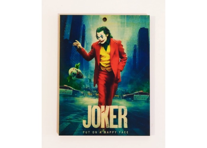 Καδράκι Joker εκτύπωση σε ξύλο Καδράκι Joker εκτύπωση σε ξύλο
