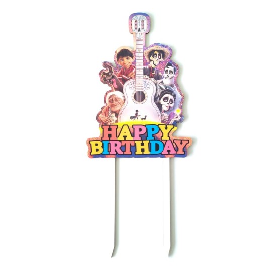 Cake Topper Happy Birthday εκτύπωση σε ξύλο 18 εκ μήκος Cake Topper Happy Birthday εκτύπωση σε ξύλο 18 εκ μήκος
