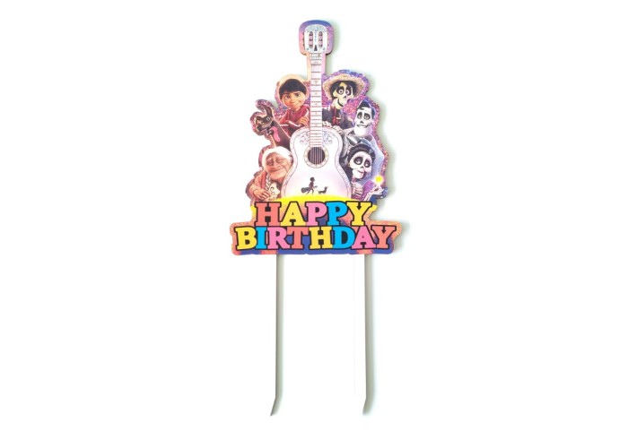 Cake Topper Happy Birthday εκτύπωση σε ξύλο 18 εκ μήκος Cake Topper Happy Birthday εκτύπωση σε ξύλο 18 εκ μήκος