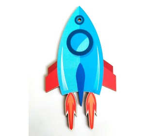 Πύραυλος #2 εκτύπωση σε ξύλο Πύραυλος #2 εκτύπωση σε ξύλο