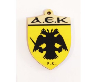 Μπρελόκ ΑΕΚ εκτύπωση σε ξύλο