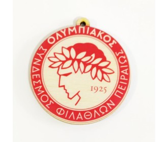 Μπρελόκ Ολυμπιακός εκτύπωση σε ξύλο