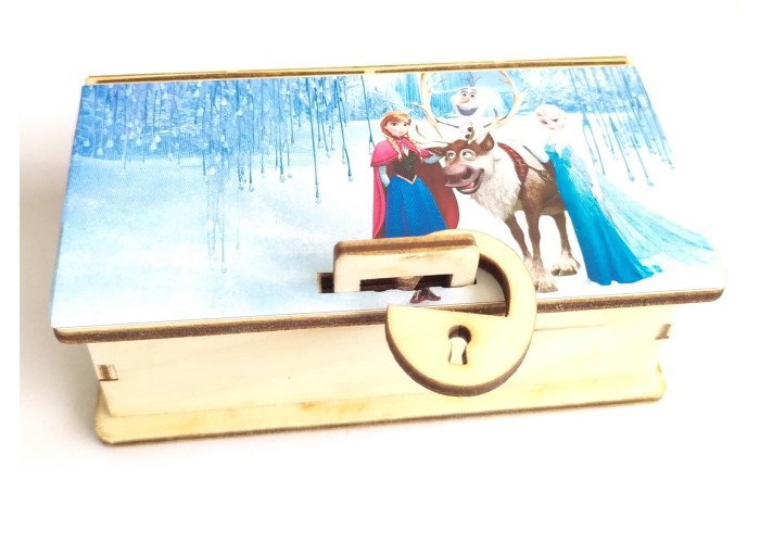 Έγχρωμο Ξύλινο Κουτί Βάπτισης 10x5x3cm