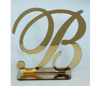 Plexiglass Gold Mirror Διακοσμητικό Μονόγραμμα Plexiglass Gold Mirror Διακοσμητικό Μονόγραμμα