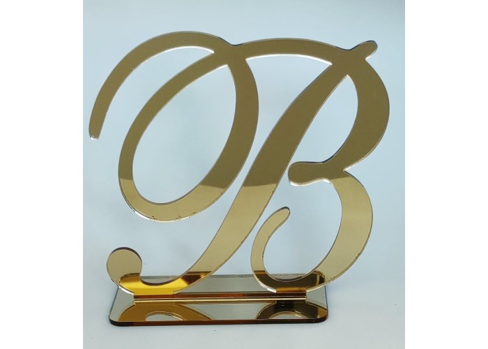 Plexiglass Gold Mirror Διακοσμητικό Μονόγραμμα Plexiglass Gold Mirror Διακοσμητικό Μονόγραμμα