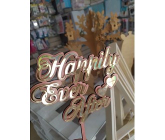 Plexiglass and Wood Cake topper 20cm Plexiglass and Wood Cake topper 20cm