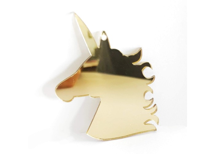 Plexiglass Gold Mirror Μονόκερος Plexiglass Gold Mirror Μονόκερος