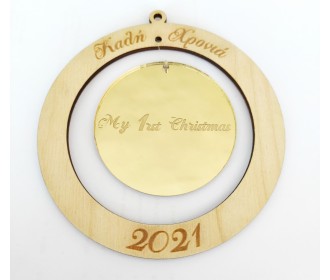 Διακοσμητικό με plexiglass gold mirror και ξύλο  Διακοσμητικό με plexiglass gold mirror και ξύλο