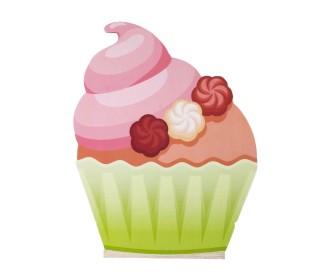 Cupcake εκτύπωση σε ξύλο Cupcake εκτύπωση σε ξύλο