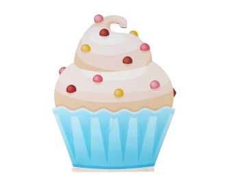 Cupcake #2 εκτύπωση σε ξύλο Cupcake #2 εκτύπωση σε ξύλο