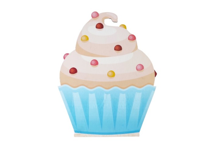 Cupcake #2 εκτύπωση σε ξύλο