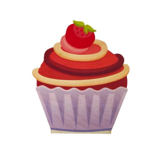 Cupcake #3 εκτύπωση σε ξύλο Cupcake #3 εκτύπωση σε ξύλο