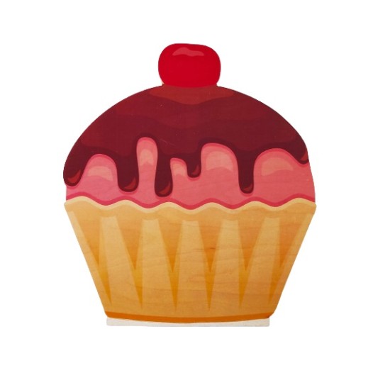 Cupcake #4 εκτύπωση σε ξύλο Cupcake #4 εκτύπωση σε ξύλο