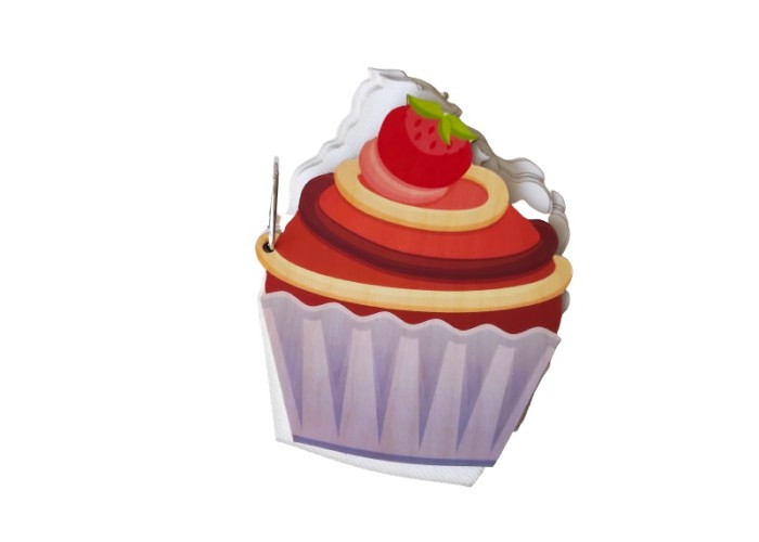 Βιβλίο Ευχών Cupcake Με Έγχρωμη Εκτύπωση Σε Ξύλο 30cm 15φύλλα ( 30 σελίδες) + διακοσμητικό όνομα + Κάνε μια ευχή