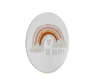 Ουράνιο Τόξο Be Happy εκτύπωση σε ξύλο Ουράνιο Τόξο Be Happy εκτύπωση σε ξύλο