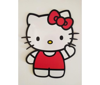 Hello Kitty εκτύπωση σε ξύλο Hello Kitty εκτύπωση σε ξύλο