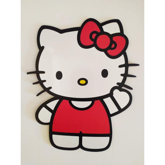 Hello Kitty εκτύπωση σε ξύλο Hello Kitty εκτύπωση σε ξύλο