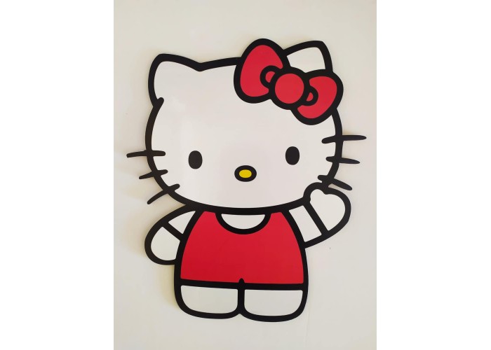 Hello Kitty εκτύπωση σε ξύλο